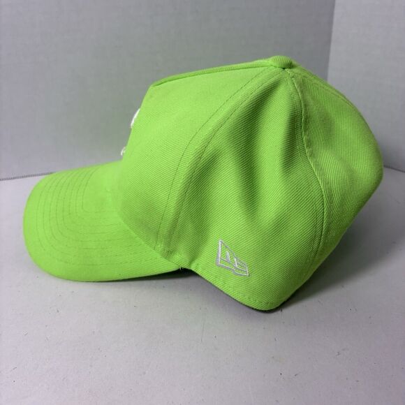 New Era 9Forty Baseball Hat Cap Chicago Cubs Neon Bright Green Snapback Adj C2 - Picture 4 of 11